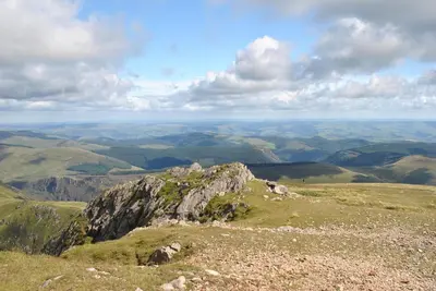 a view from the top of a mountain at Dolafon in Llanbedr
