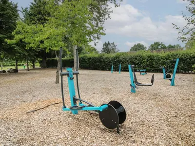 a group of playground equipment sitting on the ground at Swan in Leominster