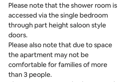 a screenshot of a text message about a house at Bryntirion Farmhouse Apartment with Hot Tub in Llanfair Caereinion