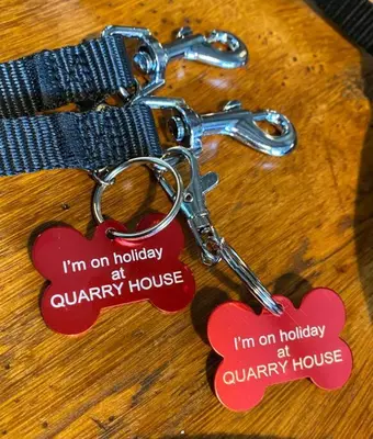 a pair of hearts on a pair of handcuffs at Quarry House in Presteigne
