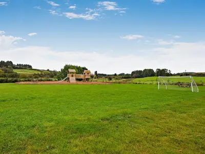 a soccer field with a goal at 1 Bed in Rhayader oc-90285 in Saint Harmon