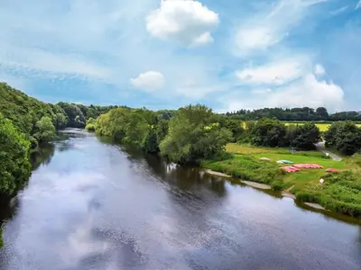 a view of a river from a bridge at 4 Bed in Hereford oc-92039 in Clyro