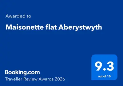 a screenshot of a cell phone with a blue screen at Maisonette flat Aberystwyth in Aberystwyth