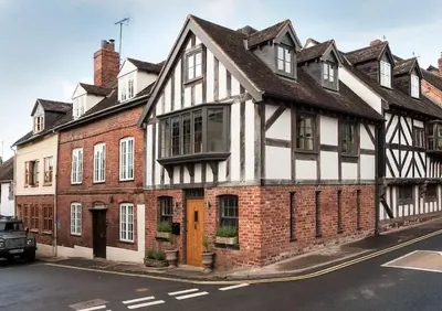 an old building on the side of a street at Grade 2 listed , In the heart of Historic Ludlow. in Ludlow