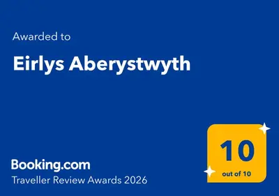 a yellow box with the number on it at Eirlys Aberystwyth in Llanrhystyd