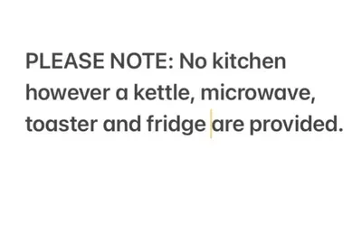 a text that reads please note no kitten however a kittie microwave at Bryntirion Farmhouse Rooms (with bathroom) in Llanfair Caereinion