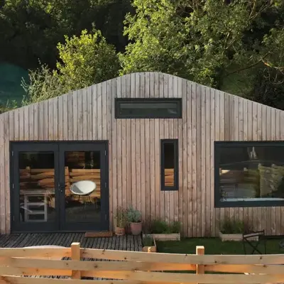 Two unique cabins wrapped in beautiful welsh scenery