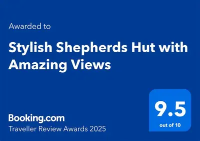 a blue screen with the wordskritkritrats hit with amazing views at Stylish Shepherds Hut with Amazing Views in Knighton