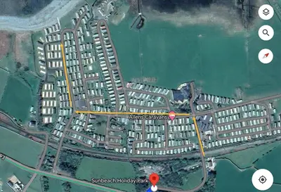 a map of a city with buildings and roads at Snowdonia Holiday Sea Beach and Mountains view in Llwyngwril