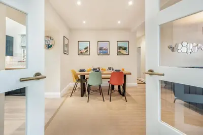 a dining room with a table and chairs at 3 Bed in New Quay oc-c29640 in New Quay