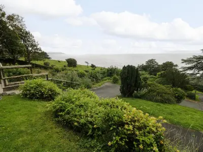 a view of the ocean from the house at Woodland Roost in Barmouth