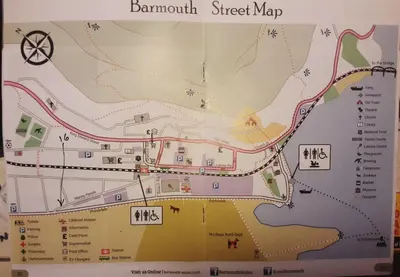 a map of the bournemouth street map at Barmouth Beach Front Apartments in Barmouth