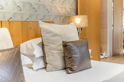 a bed with two pillows on top of it at 4 Bed in Llansanffraid oc-p30384 in Llanymynech