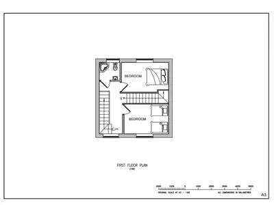 a floor plan of a proposed house at Tynffordd Fawr in Penrhyndeudreath