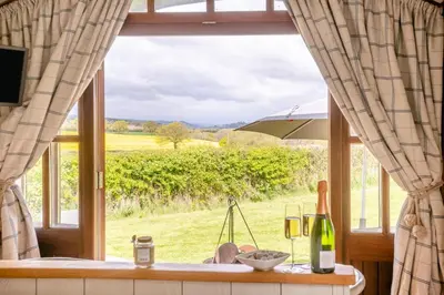 a room with a window with a view of a field at 1 Bed in Bronllys oc-t31950 in Bronllys