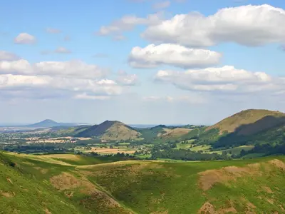 a view of the mountains from the top of a hill at The Vinery - Uk49583 in Shrewsbury