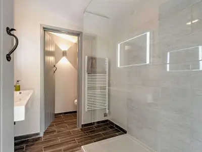 a bathroom with a shower and a sink at 2 Bed in Hereford oc-42881 in Craswall
