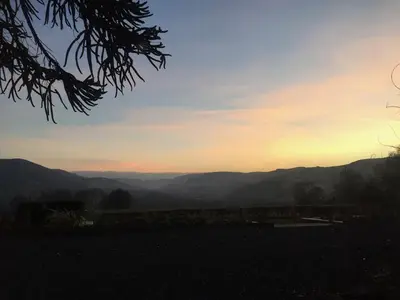 a view of the mountains at sunset at The Royston in Llanbrynmair