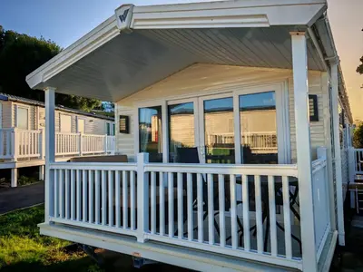 awning over a porch of a house at The Ocean Nook in New Quay