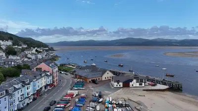an aerial view of a town next to a body of water at 2 Bed in Cemmaes oc-a32660 in Cemmaes