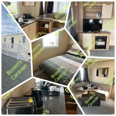 a collage of pictures of a tiny house at Browns 137 Snowdon Summit 099 in Barmouth
