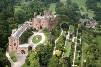 an aerial view of a castle at 3 Bed in Forden oc-c30173 in Forden