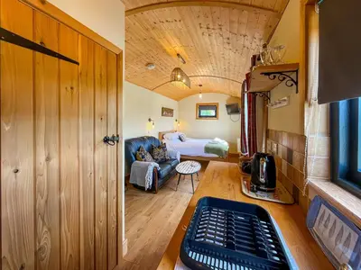 a room with a couch and a living room at Blodwen - Ukc7016 in Corwen