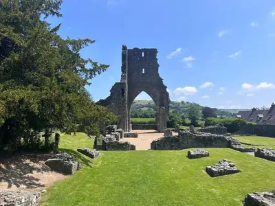 a ruin of a castle in a field of grass at 2 Bed in Crugybar oc-waw323 in Llansawel