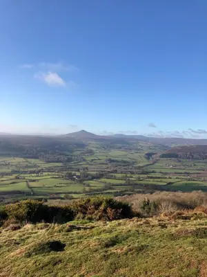 a view of the countryside from the top of a hill at Mount Street House in Brecon