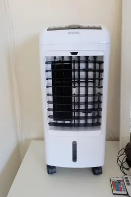 a white heater sitting on a counter at 15 Bronant in Talgarth