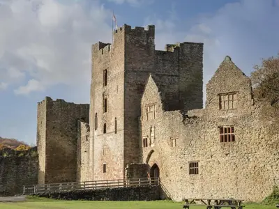 an old castle in the middle of a field at Greenacres in Kimbolton