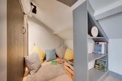 a room with pillows on the floor in a attic at 2 Bed in Tregaron oc-bow298 in Tregaron