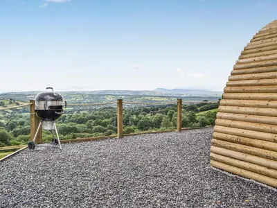 a helicopter sitting on the roof of a house at Valley View - Uk34178 in Cilycwm