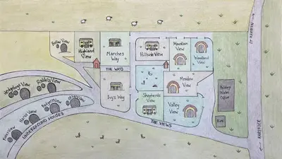 a drawing of a plan of a building at Hillside View in Rhayader