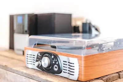 a toaster oven sitting on top of a counter at The Grain Loft in Clun
